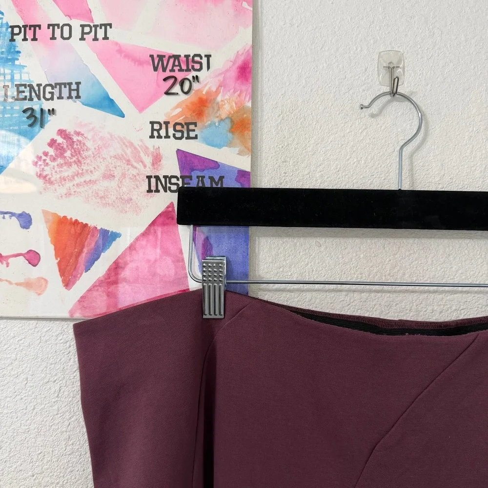 Beautiful by Lawrence Zarian Womens 1X Plum 2-Piece Skirt Set Minimalist Career